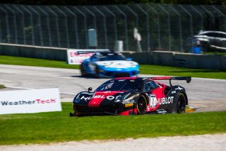 #1 Ferrari 488 GT3 of Martin Fuentes and Rodrigo Baptista, TR3 Racing, GT3 Pro-Am,  SRO America, Road America,  Elkhart Lake,  WI, July 2020. | Fabian Lagunas/SRO