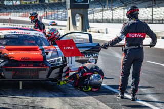 #31 Audi R8 LMS GT3 of Mirko Bortolotti, Spencer Pumpelly, and Markus Winkelhock, Audi Sport Team Hardpoint WRT, GT3 Overall, SRO, Indianapolis Motor Speedway, Indianapolis, IN, September 2020.
 | Regis Lefebure/SRO                                       