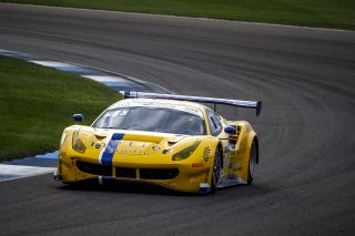 #6 Ferrari 488 GT3 of Trevor Baek, Jeff Westphal and Ryan Briscoe, Vital Speed, GT3 Overall, SRO, Indianapolis Motor Speedway, Indianapolis, IN, September 2020.
 | Brian Cleary/SRO