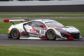 #30 Acura-Honda NSX GT3 Evo of Mario Farnbacher, Dane Cameron, and Renger van der Zande, Team Honda Racing, GT3 Overall, SRO, Indianapolis Motor Speedway, Indianapolis, IN, September 2020.
 | Brian Cleary/SRO