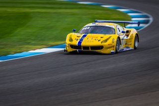 #6 Ferrari 488 GT3 of Trevor Baek, Jeff Westphal and Ryan Briscoe, Vital Speed, GT3 Overall, IN, Indianapolis, Indianapolis Motor Speedway, SRO, September 2020.
 | Fabian Lagunas/SRO