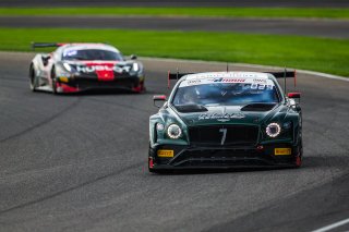 #7 Bentley Continental GT3 of Jules Gounon, Maxime Soulte, and Jordan Pepper, K-Pax Racing, GT3 OverallIN, Indianapolis, Indianapolis Motor Speedway, SRO, September 2020.
 | Fabian Lagunas/SRO