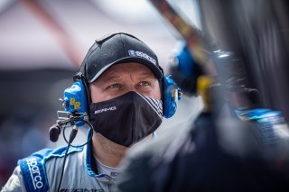 #63 Mercedes AMG GT3 of David Askew, Ryan Dalziel, and Ben Keating, DXDT Racing, GT3 Pro-Am, SRO, Indianapolis Motor Speedway, Indianapolis, IN, September 2020.
 | Regis Lefebure/SRO                                       