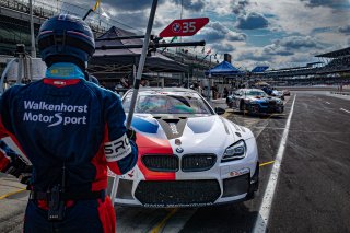 #35 BMW M6 GT3 of Martin Tomczyck, Nicholas Yelloly, and David Pittard, Walkenhorst Motorsport, GT3 Overall, SRO, Indianapolis Motor Speedway, Indianapolis, IN, September 2020.
 | Regis Lefebure/SRO                                       