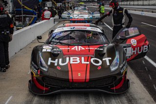 #1 Ferrari 488 GT3 of Martin Fuentes, Rodrigo Baptista, Squadra Corse, GT3 TBC, SRO, Indianapolis Motor Speedway, Indianapolis, IN, September 2020.
 | Regis Lefebure/SRO                                       