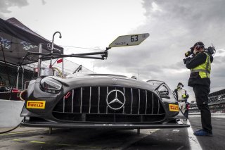 #63 Mercedes AMG GT3 of David Askew, Ryan Dalziel, and Ben Keating, DXDT Racing, GT3 Pro-Am, SRO, Indianapolis Motor Speedway, Indianapolis, IN, September 2020.
 | Brian Cleary/SRO