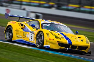#6 Ferrari 488 GT3 of Trevor Baek, Jeff Westphal and Ryan Briscoe, Vital Speed, GT3 Overall, IN, Indianapolis, Indianapolis Motor Speedway, SRO, September 2020.
 | Fabian Lagunas/SRO