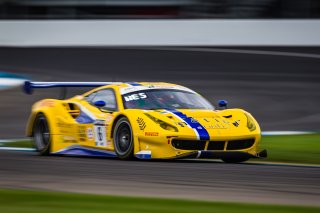 #6 Ferrari 488 GT3 of Trevor Baek, Jeff Westphal and Ryan Briscoe, Vital Speed, GT3 Overall, IN, Indianapolis, Indianapolis Motor Speedway, SRO, September 2020.
 | Fabian Lagunas/SRO