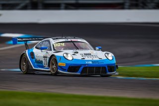 #20 Porsche 911 GT3 R of Fred Poordad, Max Root and Jan Heylen, Wright Motorsports/Robert Viglione, GT3 Silver CupIN, Indianapolis, Indianapolis Motor Speedway, SRO, September 2020.
 | Fabian Lagunas/SRO