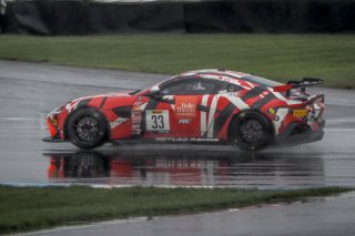 #33 Aston Martin Vantage GT4 of Joe Dalton, Patrick Gallagher, and Jonathan Taylor, Notlad Racing by RS1, GT4, SRO, Indianapolis Motor Speedway, Indianapolis, IN, September 2020.
 | Brian Cleary/SRO