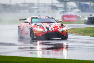 #33 Aston Martin Vantage GT4 of Joe Dalton, Patrick Gallagher, and Jonathan Taylor, Notlad Racing by RS1, GT4, IN, Indianapolis, Indianapolis Motor Speedway, SRO, September 2020.
 | Fabian Lagunas/SRO