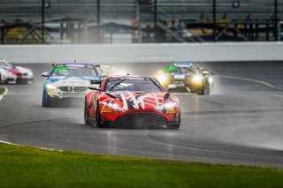 #33 Aston Martin Vantage GT4 of Joe Dalton, Patrick Gallagher, and Jonathan Taylor, Notlad Racing by RS1, GT4, IN, Indianapolis, Indianapolis Motor Speedway, SRO, September 2020.
 | Fabian Lagunas/SRO