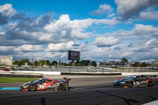 #1 Ferrari 488 GT3 of Martin Fuentes, Rodrigo Baptista, Squadra Corse, GT3 TBC, SRO, Indianapolis Motor Speedway, Indianapolis, IN, September 2020.
 | Regis Lefebure/SRO                                       