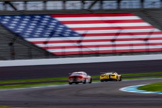 #6 Ferrari 488 GT3 of Trevor Baek, Jeff Westphal and Ryan Briscoe, Vital Speed, GT3 Overall, SRO, Indianapolis Motor Speedway, Indianapolis, IN, September 2020.
 | Regis Lefebure/SRO                                       