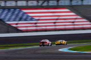 #6 Ferrari 488 GT3 of Trevor Baek, Jeff Westphal and Ryan Briscoe, Vital Speed, GT3 Overall, SRO, Indianapolis Motor Speedway, Indianapolis, IN, September 2020.
 | Regis Lefebure/SRO                                       