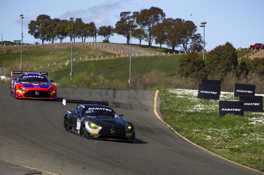 #33 Mercedes-AMG GT3 of Russell Ward and Philip Ellis, Winward Racing, Pro, SRO America, Sonoma Raceway, Sonoma, CA, March 2021.