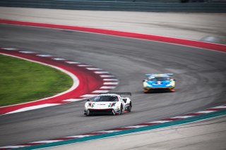 #61 Ferrari 488 GT3 of Jean-Claude Saada and Conrad Grunewald, AF Corse, Am, GT World Challenge America, SRO America, Circuit of the Americas, Austin, Texas, April May 2021. | Fabian Lagunas/SRO