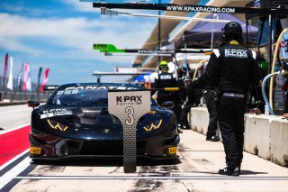 #3 Lamborghini Huracan GT3 of Jordan Pepper and Andrea Caldarelli, K-PAX Racing, GT World Challenge America, Pro, SRO America, Circuit of the Americas, Austin TX, April May 2021. | Fabian Lagunas/SRO