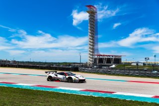 #61 Ferrari 488 GT3 of Jean-Claude Saada and Conrad Grunewald, AF Corse, Fanatec GT World Challenge America powered by AWS, Am,  SRO America, Circuit of the Americas, Austin, TX, April 29, 2021. | Fabian Lagunas/SRO