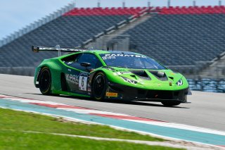 #6 Lamborghini Huracan GT3 of Corey Lewis and Giovanni Venturini, K-PAX Racing, Fanatec GT World Challenge America powered by AWS, Pro, SRO America, Circuit of the Americas, Austin TX, May 2021. | Rip Shaub/SRO    