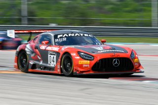 #04 Mercedes-AMG GT3 of George Kurtz and Colin Braun, DXDT Racing, Fanatec GT World Challenge America powered by AWS, Pro-Am, SRO America, Circuit of the Americas, Austin TX, May 2021. | Rip Shaub/SRO    