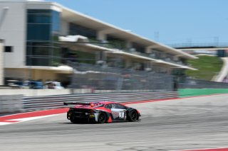 #91 Lamborghini Huracan GT3 of Jeff Burton and Vesko Kozarov, Rearden Racing, Fanatec GT World Challenge America powered by AWS, Pro-Am, SRO America, Circuit of the Americas, Austin TX, May 2021. | Rip Shaub/SRO    