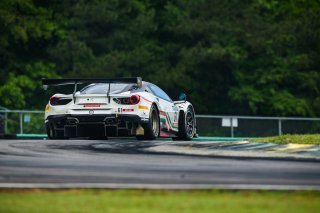#61 Ferrari 488 GT3 of Jean-Claude Saada and Conrad Grunewald, AF Corse, Fanatec GT World Challenge America powered by AWS, Am, SRO America, Virginia International Raceway, Alton, VA, June 2021. | Fabian Lagunas/SRO