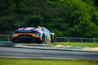 #88 Lamborghini Huracan GT3 of Jason Harward and Madison Snow, Zelus Racing, Fanatec GT World Challenge America powered by AWS, Pro-Am, SRO America, Virginia International Raceway, Alton, VA, June 2021. | Fabian Lagunas/SRO