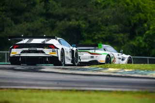 #9 Lamborghini Huracan GT3 of Ziad Ghandour and Sandy Mitchell, TR3 Racing, Fanatec GT World Challenge America powered by AWS, Pro-Am, SRO America, Virginia International Raceway, Alton, VA, June 2021. | Fabian Lagunas/SRO