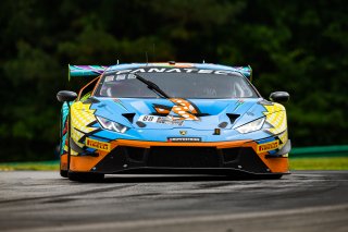 #88 Lamborghini Huracan GT3 of Jason Harward and Madison Snow, Zelus Racing, Fanatec GT World Challenge America powered by AWS, Pro-Am, SRO America, Virginia International Raceway, Alton, VA, June 2021. | Fabian Lagunas/SRO