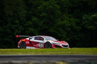#93 Acura NSX GT3 of Taylor Hagler and Jacob Abel, Racers Edge Motorsports, Fanatec GT World Challenge America powered by AWS, Pro-Am, SRO America, VIRginia International Raceway, Alton, VA, June 2021. | Fabian Lagunas/SRO