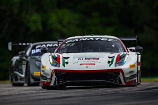 #61 Ferrari 488 GT3 of Jean-Claude Saada and Conrad Grunewald, AF Corse, Fanatec GT World Challenge America powered by AWS, Am, SRO America, Virginia International Raceway, Alton, VA, June 2021. | Fabian Lagunas/SRO