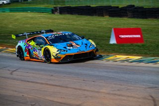 #88 Lamborghini Huracan GT3 of Jason Harward and Madison Snow, Zelus Racing, Fanatec GT World Challenge America powered by AWS, Pro-Am, SRO America, Virginia International Raceway, Alton, VA, June 2021. | Fabian Lagunas/SRO