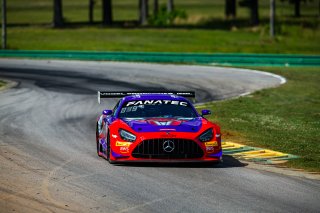 #19 Mercedes-AMG GT3 of Erin Vogel and Michael Cooper, DXDT Racing, Fanatec GT World Challenge America powered by AWS, Pro-Am, SRO America, Virginia International Raceway, Alton, VA, June 2021. | Fabian Lagunas/SRO