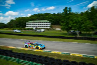 #88 Lamborghini Huracan GT3 of Jason Harward and Madison Snow, Zelus Racing, Fanatec GT World Challenge America powered by AWS, Pro-Am, SRO America, Virginia International Raceway, Alton, VA, June 2021. | Fabian Lagunas/SRO