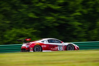 #93 Acura NSX GT3 of Taylor Hagler and Jacob Abel, Racers Edge Motorsports, Fanatec GT World Challenge America powered by AWS, Pro-Am, SRO America, VIRginia International Raceway, Alton, VA, June 2021. | Fabian Lagunas/SRO