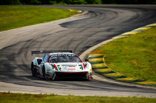 #61 Ferrari 488 GT3 of Jean-Claude Saada and Conrad Grunewald, AF Corse, Fanatec GT World Challenge America powered by AWS, Am, SRO America, Virginia International Raceway, Alton, VA, June 2021. | Fabian Lagunas/SRO