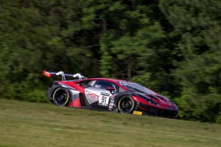 #91 Lamborghini Huracan GT3 of Jeff Burton and Vesko Kozarov, Rearden Racing, Fanatec GT World Challenge America powered by AWS, Pro-Am, SRO America, Virginia International Raceway, Alton, VA, June 2021. | Regis Lefebure/SRO