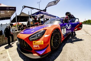 #19 Mercedes-AMG GT3 of Erin Vogel and Michael Cooper, DXDT Racing, Fanatec GT World Challenge America powered by AWS, Pro-Am, SRO America, Virginia International Raceway, Alton, VA, June 2021. | Brian Cleary/SRO