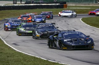 #3 Lamborghini Huracan GT3 of Andrea Caldarelli and Jordan Pepper, K-PAX Racing, GT World Challenge America, Pro, SRO America, Virginia International Raceway, Alton, VA, June 2021. | Regis Lefebure/SRO