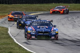 #96 BMW F13 M6 GT3 of Michael Dinan and Robby Foley, Turner Motorsport, Fanatec GT World Challenge America powered by AWS, Pro, SRO America, Virginia International Raceway, Alton, VA, June 2021. | Brian Cleary/SRO