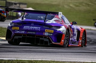 #19 Mercedes-AMG GT3 of Erin Vogel and Michael Cooper, DXDT Racing, Fanatec GT World Challenge America powered by AWS, Pro-Am, SRO America, Virginia International Raceway, Alton, VA, June 2021. | Regis Lefebure/SRO