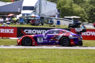 #19 Mercedes-AMG GT3 of Erin Vogel and Michael Cooper, DXDT Racing, Fanatec GT World Challenge America powered by AWS, Pro-Am, SRO America, Virginia International Raceway, Alton, VA, June 2021. | Brian Cleary/SRO