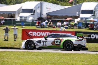 #12 Aston Martin Vantage AMR GT3 of Drew Staveley and Frank Gannett, Ian Lacy Racing, GTWCA Pro-Am, Virginia International Raceway, Alton, VA, June 2021. | Brian Cleary/SRO