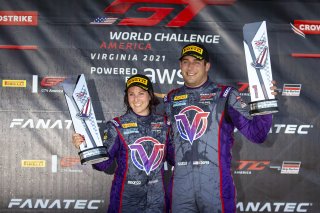 #19 Mercedes-AMG GT3 of Erin Vogel and Michael Cooper, DXDT Racing, Fanatec GT World Challenge America powered by AWS, Pro-Am, SRO America, Virginia International Raceway, Alton, VA, June 2021. | Regis Lefebure/SRO