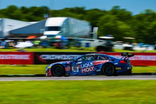 #96 BMW F13 M6 GT3 of Michael Dinan and Robby Foley, Turner Motorsport, Fanatec GT World Challenge America powered by AWS, Pro, SRO America, Virginia International Raceway, Alton, VA, June 2021. | Fabian Lagunas/SRO