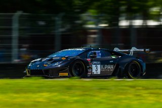 #3 Lamborghini Huracan GT3 of Andrea Caldarelli and Jordan Pepper, K-PAX Racing, GT World Challenge America, Pro, SRO America, Virginia International Raceway, Alton, VA, June 2021. | Fabian Lagunas/SRO