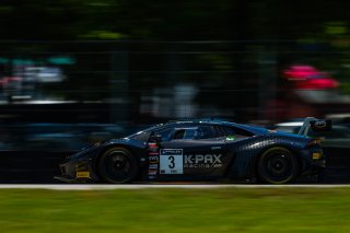 #3 Lamborghini Huracan GT3 of Andrea Caldarelli and Jordan Pepper, K-PAX Racing, GT World Challenge America, Pro, SRO America, Virginia International Raceway, Alton, VA, June 2021. | Fabian Lagunas/SRO