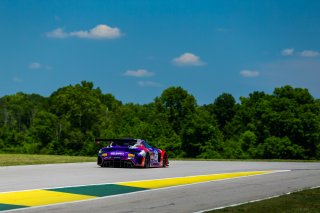 #19 Mercedes-AMG GT3 of Erin Vogel and Michael Cooper, DXDT Racing, Fanatec GT World Challenge America powered by AWS, Pro-Am, SRO America, Virginia International Raceway, Alton, VA, June 2021. | Fabian Lagunas/SRO
