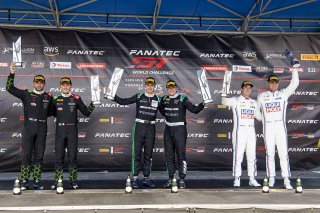 Podium, Race 2, Virginia International Raceway, Alton, VA, June 2021. | Brian Cleary/SRO